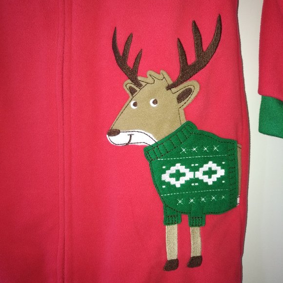 3/$20 Toddler boy fleece Christmas sleeper 3T - Picture 3 of 8